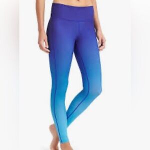 Athleta Blue ombré Leggings M HR